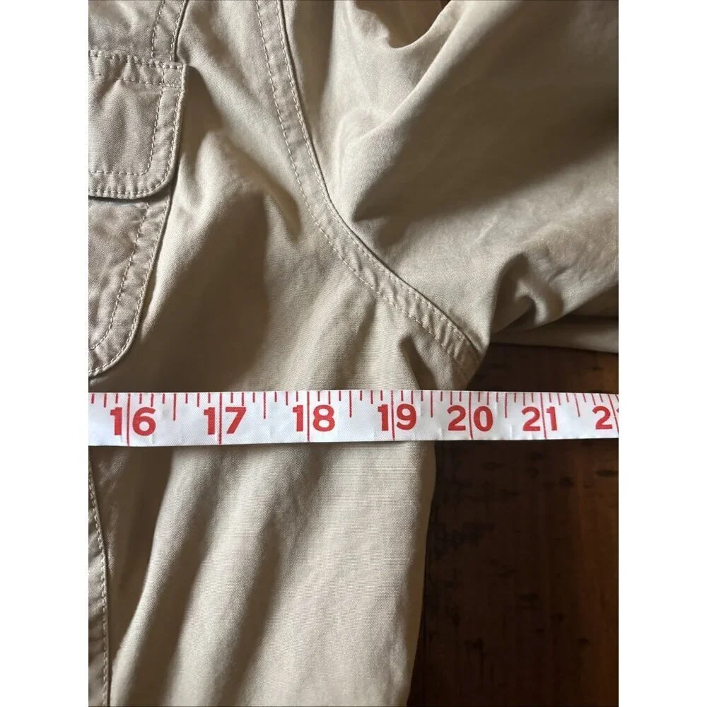 Ll Bean Ladies Tan Outdoor Blazer Size Medium Cotton